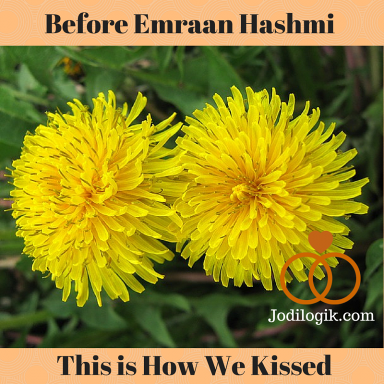 Image showing two flowers together with the caption "Before Emraan Hashmi, this is how we kissed"