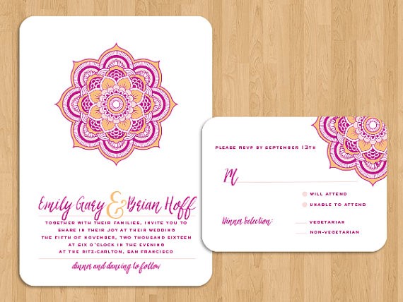 Minimalist Indian Wedding Invitation Design