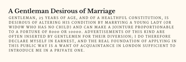Matrimonial ads