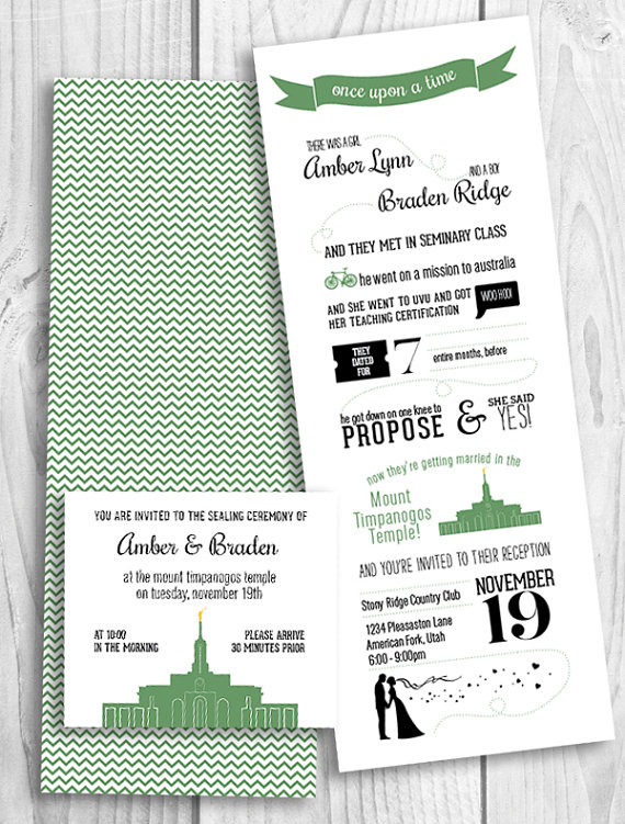 Wedding invitation infographics