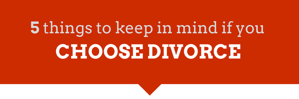 Choosing divorce after cheating